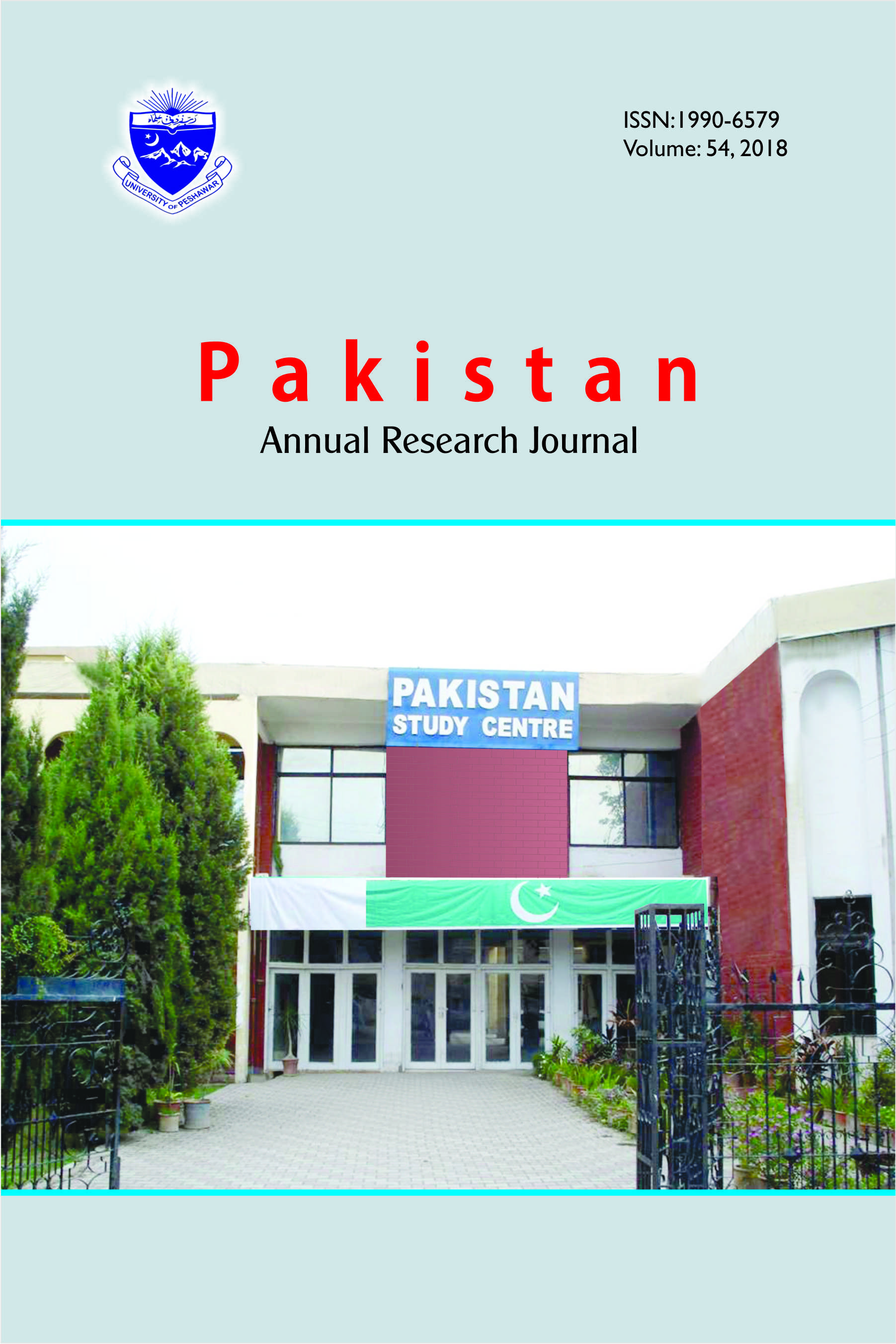 					View Vol. 54 No. 1 (2018): PAKISTAN
				